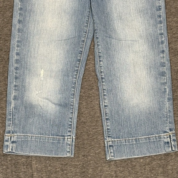 Eddie Bauer Capri Cropped Stretch Denim Blue Jeans Womens Size 6 Tall - Picture 3 of 9